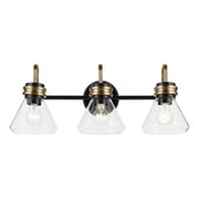 Kichler 55155BKCLR Three Light Bath, Black (2)