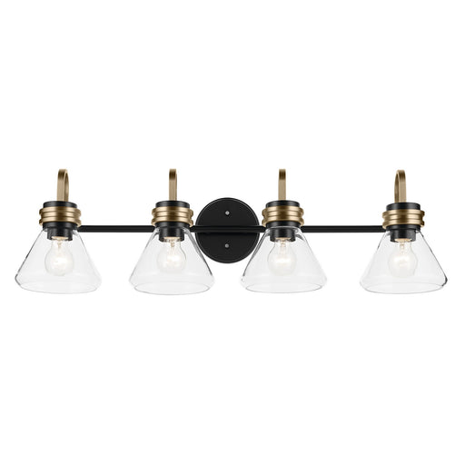 Kichler 55156BKCLR Four Light Bath, Black (2)