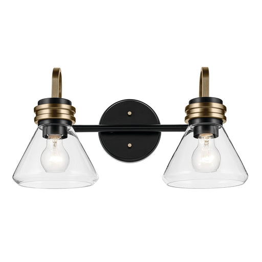 Kichler 55154BKCLR Two Light Bath, Black (2)