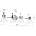 Kichler 55156CHCLR Four Light Bath, Chrome (4)