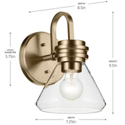 Kichler 55153CPZCLR One Light Wall Sconce, Champagne Bronze (4)
