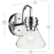 Kichler 55153CHCLR One Light Wall Sconce, Chrome (4)