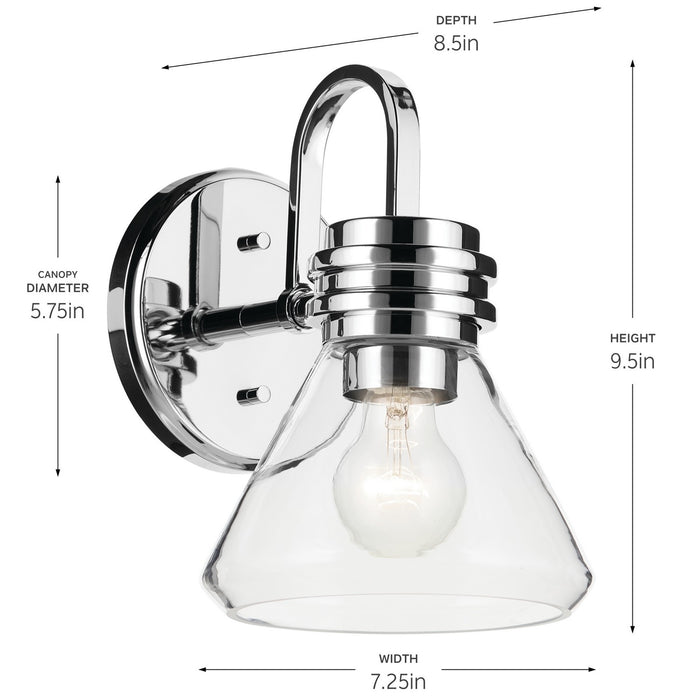 Kichler 55153CHCLR One Light Wall Sconce, Chrome (4)