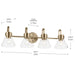 Kichler 55156CPZCLR Four Light Bath, Champagne Bronze (4)