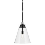 Kichler 52662BKCLR One Light Pendant, Black (2)