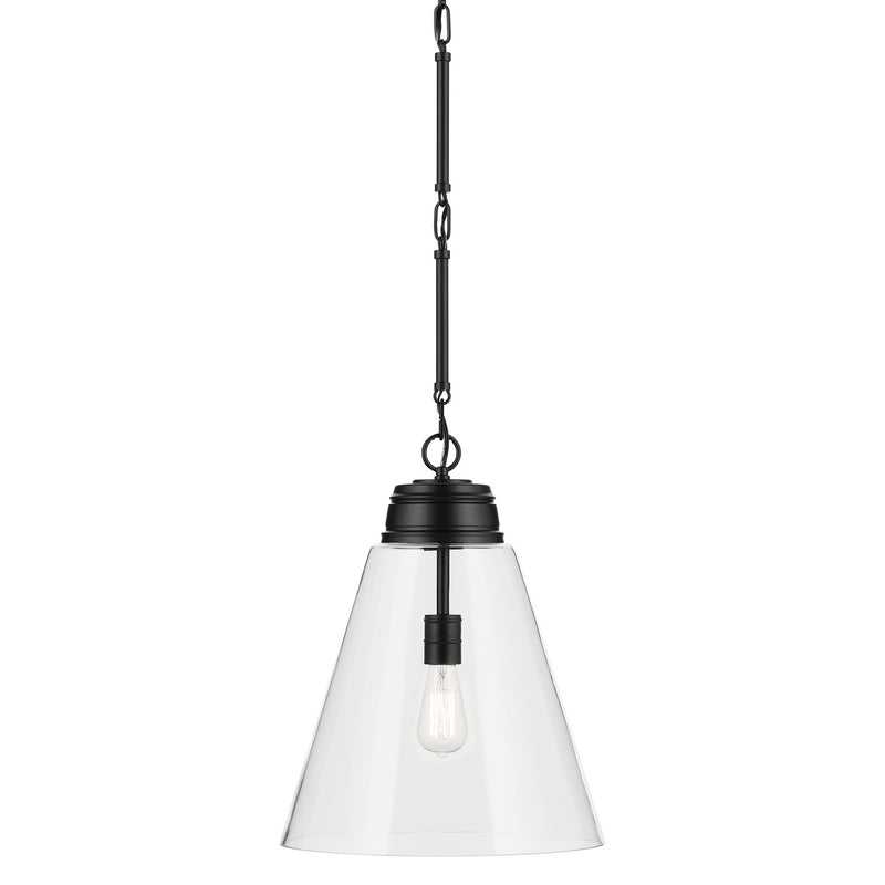 Kichler 52662BKCLR One Light Pendant, Black (2)