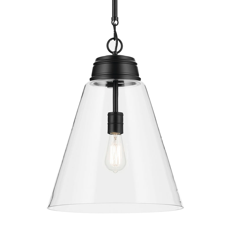 Kichler 52662BKCLR One Light Pendant, Black (3)