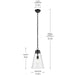 Kichler 52661BKCLR One Light Pendant, Black (6)