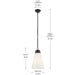 Kichler 52661BK One Light Pendant, Black (3)