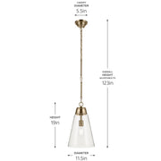 Kichler 52661CPZCLR One Light Pendant, Champagne Bronze (6)