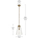 Kichler 52661CPZCLR One Light Pendant, Champagne Bronze (6)