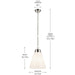Kichler 52662PN One Light Pendant, Polished Nickel (6)