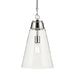 Kichler 52661PNCLR One Light Pendant, Polished Nickel (2)
