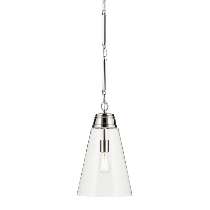 Kichler 52661PNCLR One Light Pendant, Polished Nickel (4)