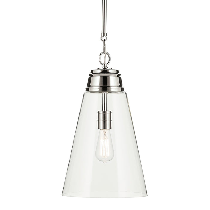 Kichler 52661PNCLR One Light Pendant, Polished Nickel (5)