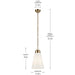 Kichler 52661CPZ One Light Pendant, Champagne Bronze (4)