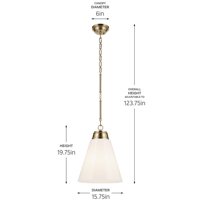 Kichler 52662CPZ One Light Pendant, Champagne Bronze (5)