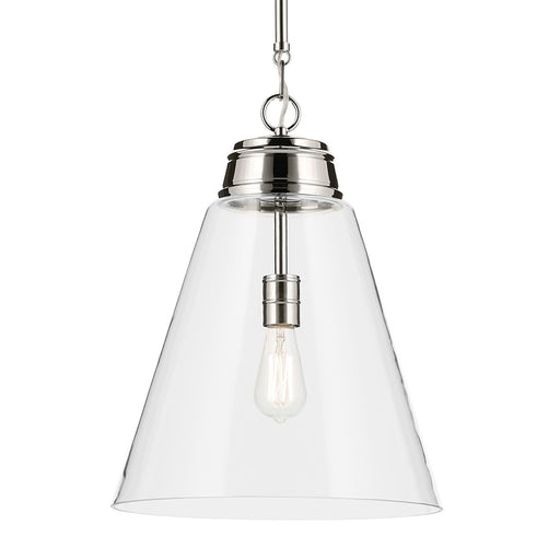 Kichler 52662PNCLR One Light Pendant, Polished Nickel (2)