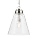 Kichler 52662PNCLR One Light Pendant, Polished Nickel (2)