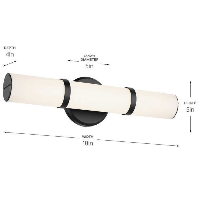 Kichler 55187BKLED LED Bath Bar, Black (4)