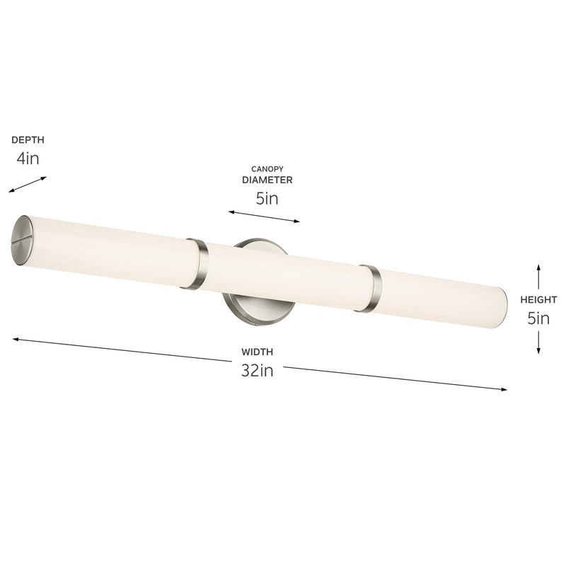 Kichler 55189NILED LED Linear Bath, Brushed Nickel (4)