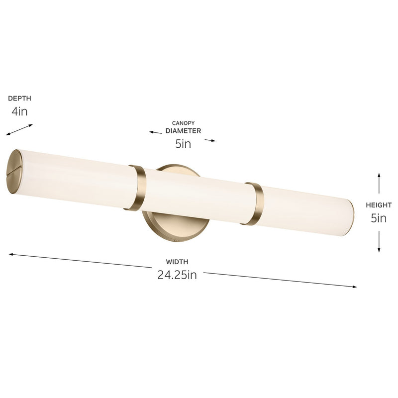 Kichler 55188CPZLED LED Linear Bath, Champagne Bronze (6)