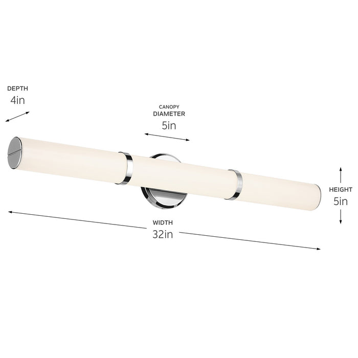 Kichler 55189CHLED LED Linear Bath, Chrome (4)