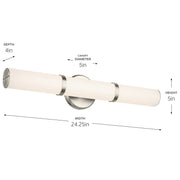 Kichler 55188NILED LED Linear Bath, Brushed Nickel (5)