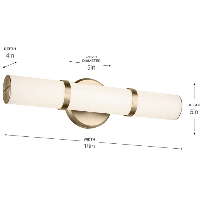 Kichler 55187CPZLED LED Bath Bar, Champagne Bronze (4)