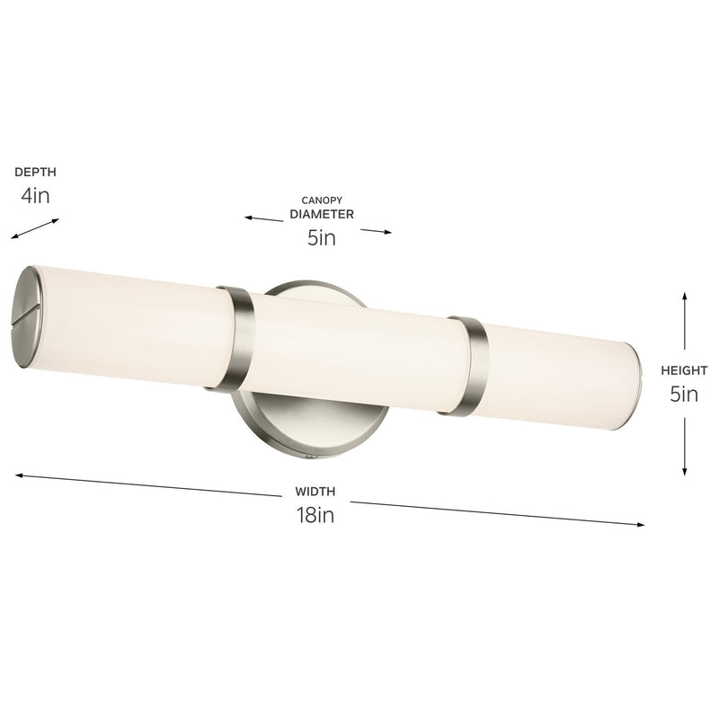 Kichler 55187NILED LED Bath Bar, Brushed Nickel (4)
