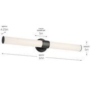 Kichler 55193BKLED LED Linear Bath, Black (3)