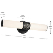 Kichler 55191BKLED LED Bath Bar, Black (4)