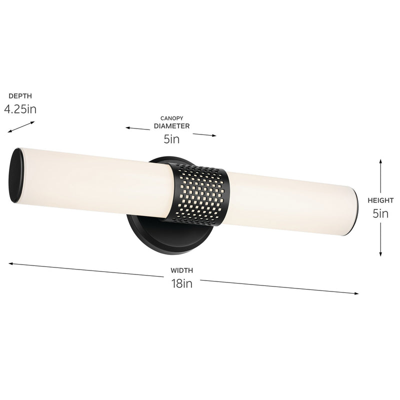 Kichler 55191BKLED LED Bath Bar, Black (4)