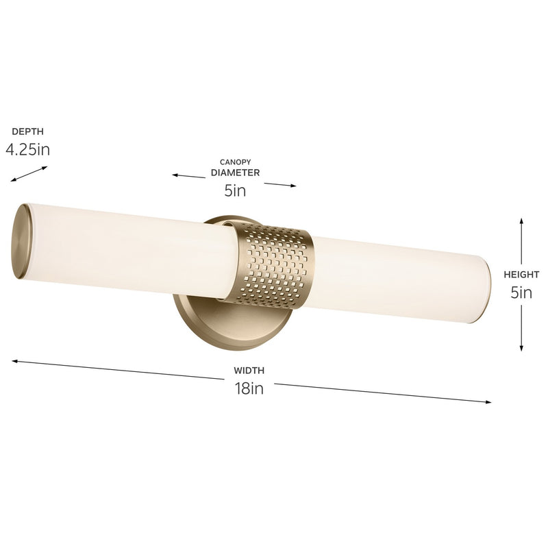 Kichler 55191CPZLED LED Bath Bar, Champagne Bronze (4)