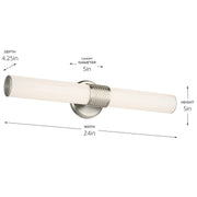 Kichler 55192NILED LED Linear Bath, Brushed Nickel (5)