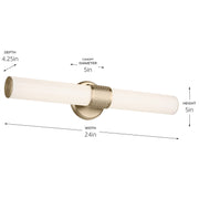 Kichler 55192CPZLED LED Linear Bath, Champagne Bronze (5)