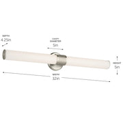 Kichler 55193NILED LED Linear Bath, Brushed Nickel (4)