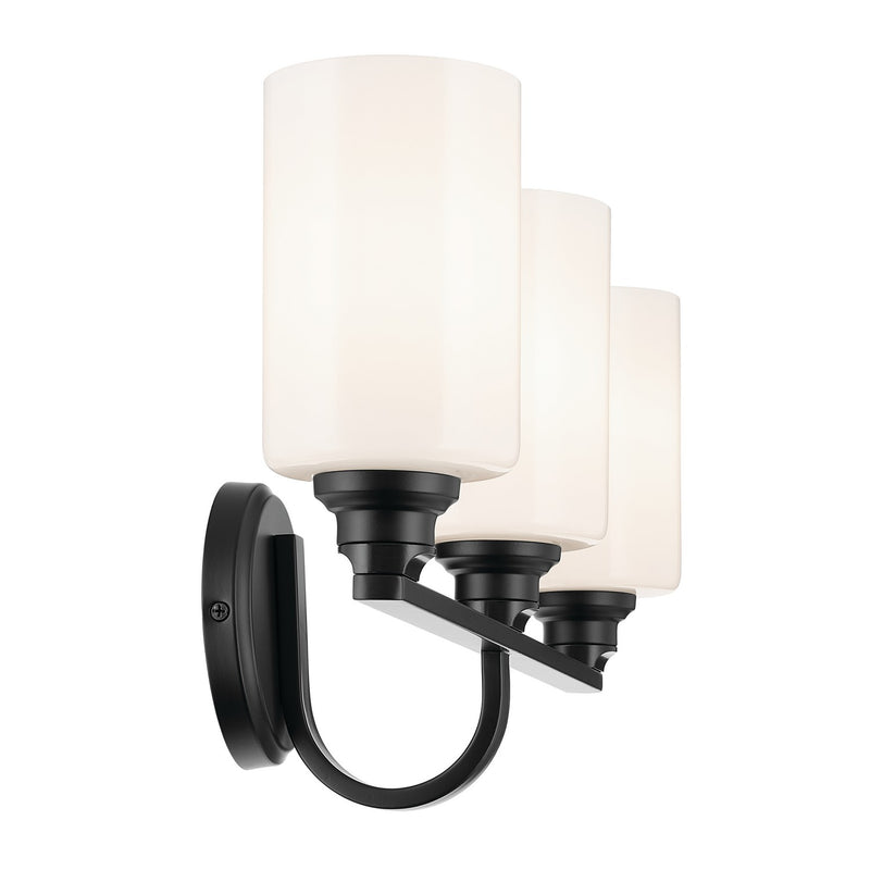 Kichler 55226BK Three Light Bath, Black (3)