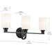 Kichler 55226BK Three Light Bath, Black (5)