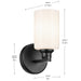 Kichler 55224BK One Light Wall Sconce, Black (4)