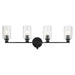 Kichler 55227BKFLU Four Light Bath, Black (2)