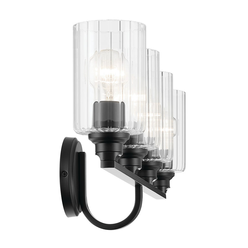 Kichler 55227BKFLU Four Light Bath, Black (3)