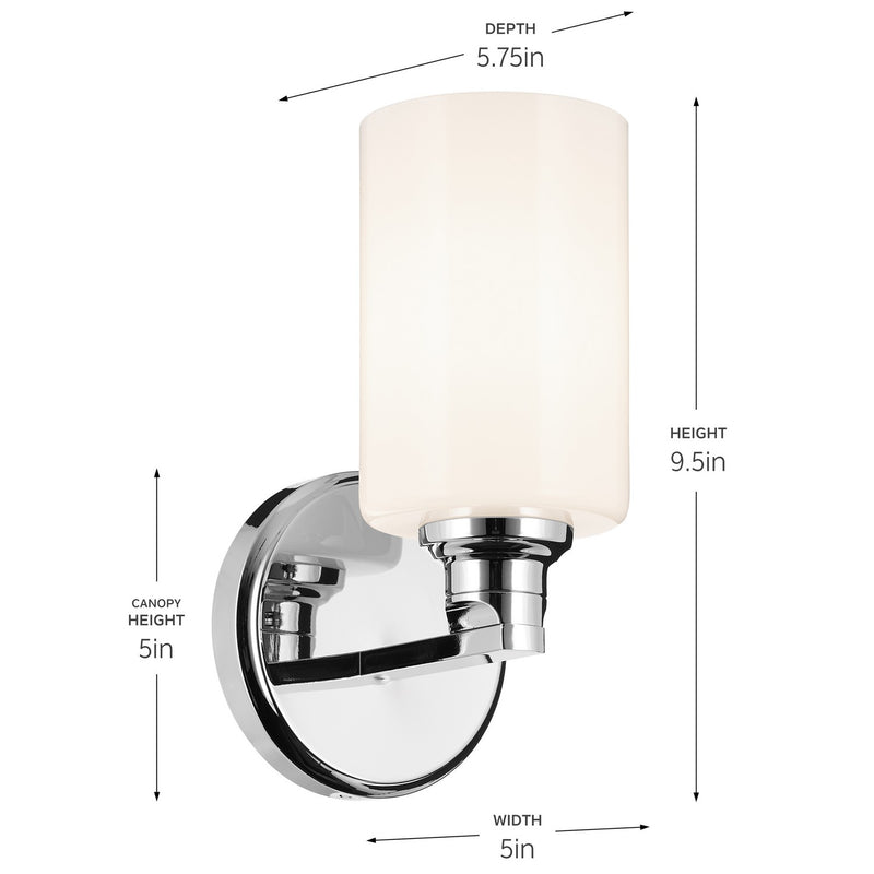 Kichler 55224CH One Light Wall Sconce, Chrome (4)