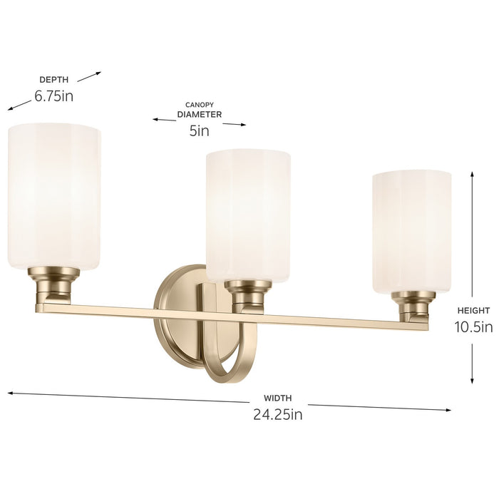 Kichler 55226CPZ Three Light Bath, Champagne Bronze (5)