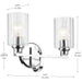 Kichler 55225CHFLU Two Light Bath, Chrome (4)