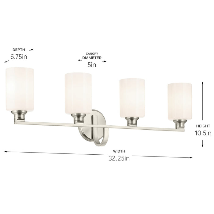 Kichler 55227NI Four Light Bath, Brushed Nickel (4)