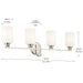Kichler 55227NI Four Light Bath, Brushed Nickel (4)