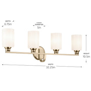 Kichler 55227CPZ Four Light Bath, Champagne Bronze (4)
