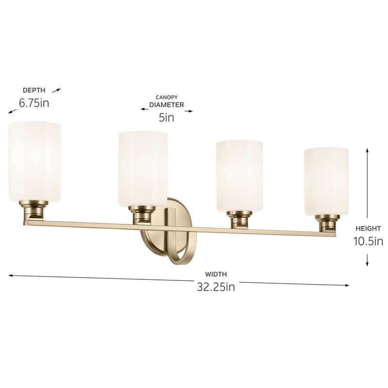 Kichler 55227CPZ Four Light Bath, Champagne Bronze (4)