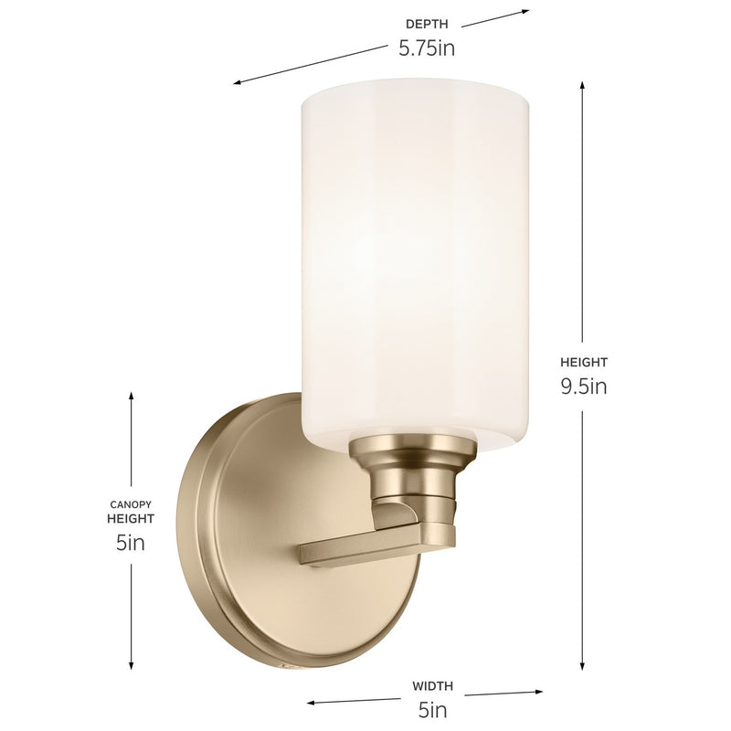 Kichler 55224CPZ One Light Wall Sconce, Champagne Bronze (4)